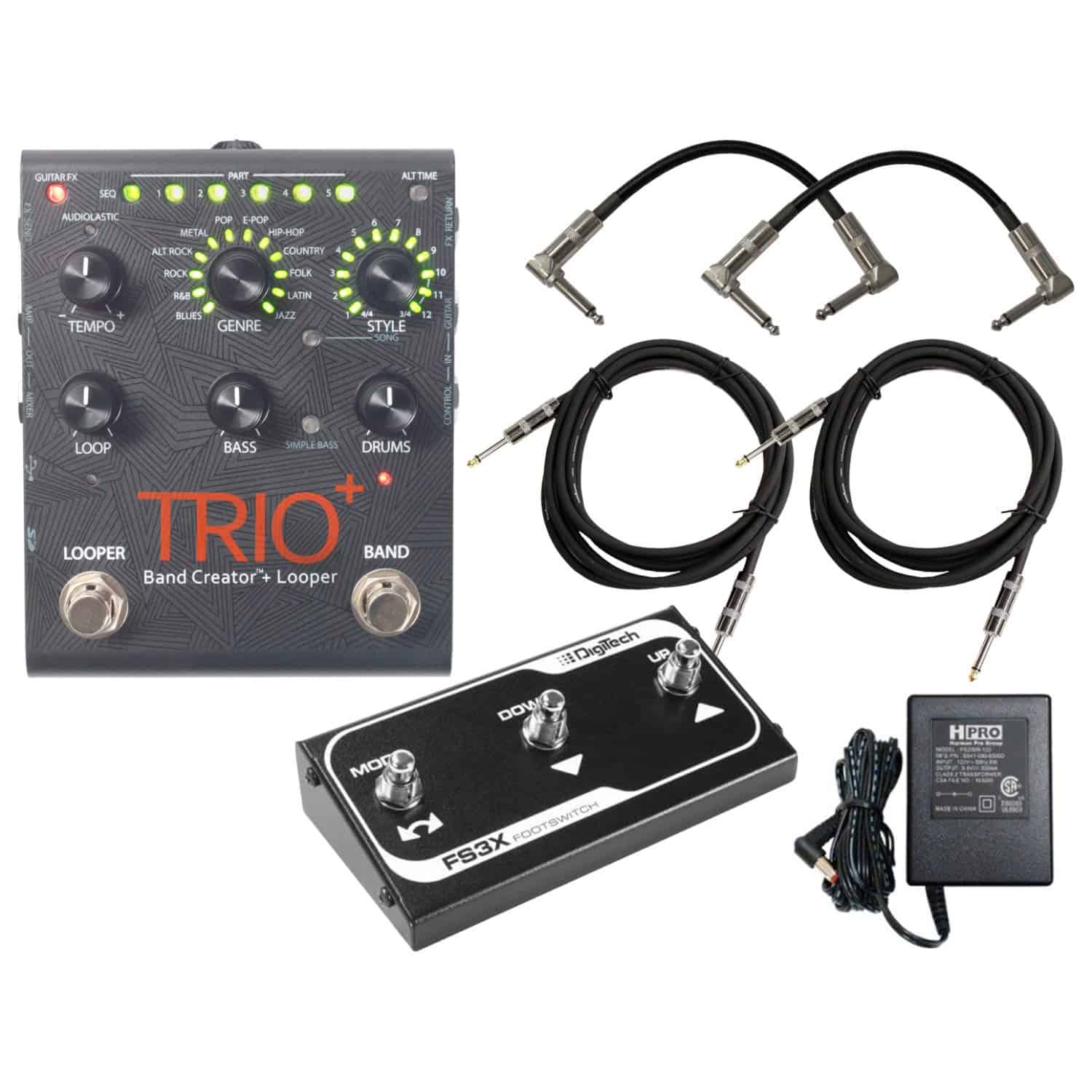 Pedal Creador de Banda y Looper DigiTech Trio+ con FS3X