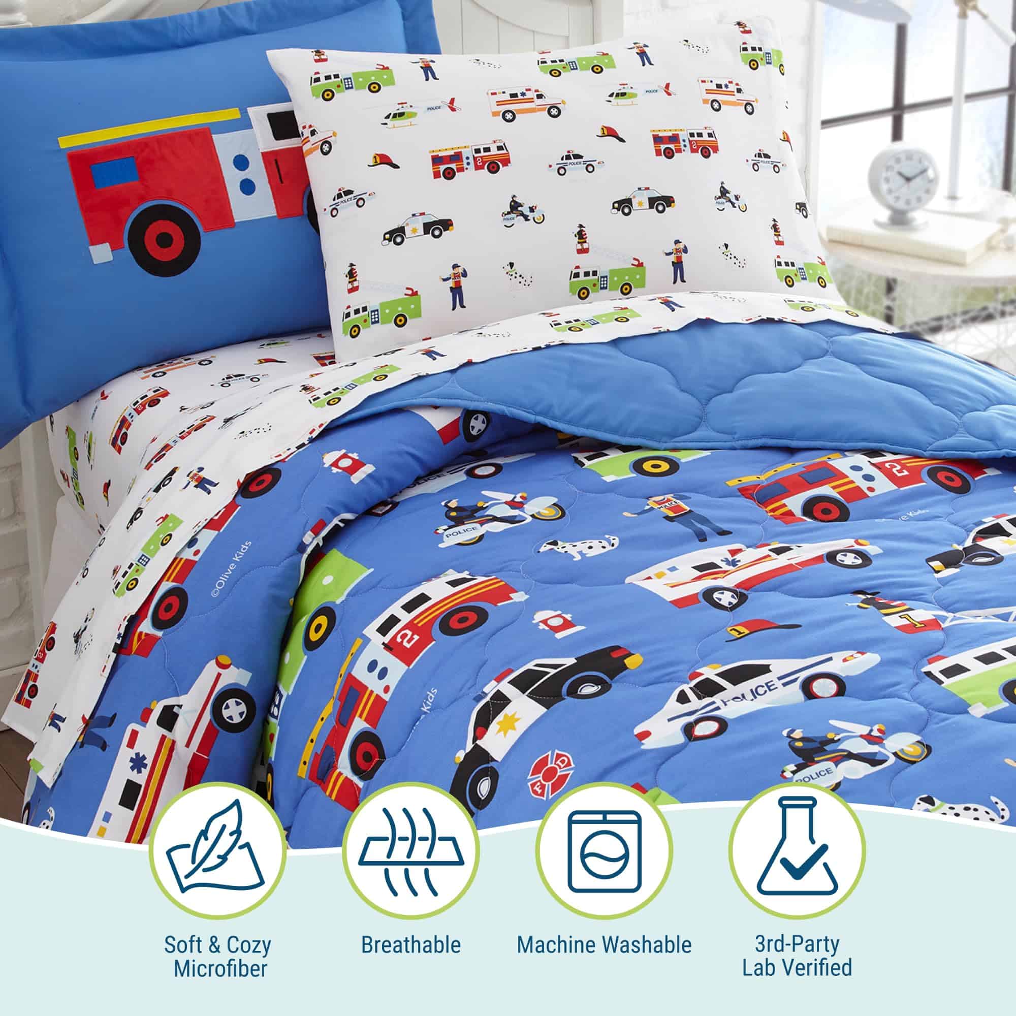 Wildkin Juego de Cama para Niños (5 Piezas) en Tamaño Twin - Imagen 3