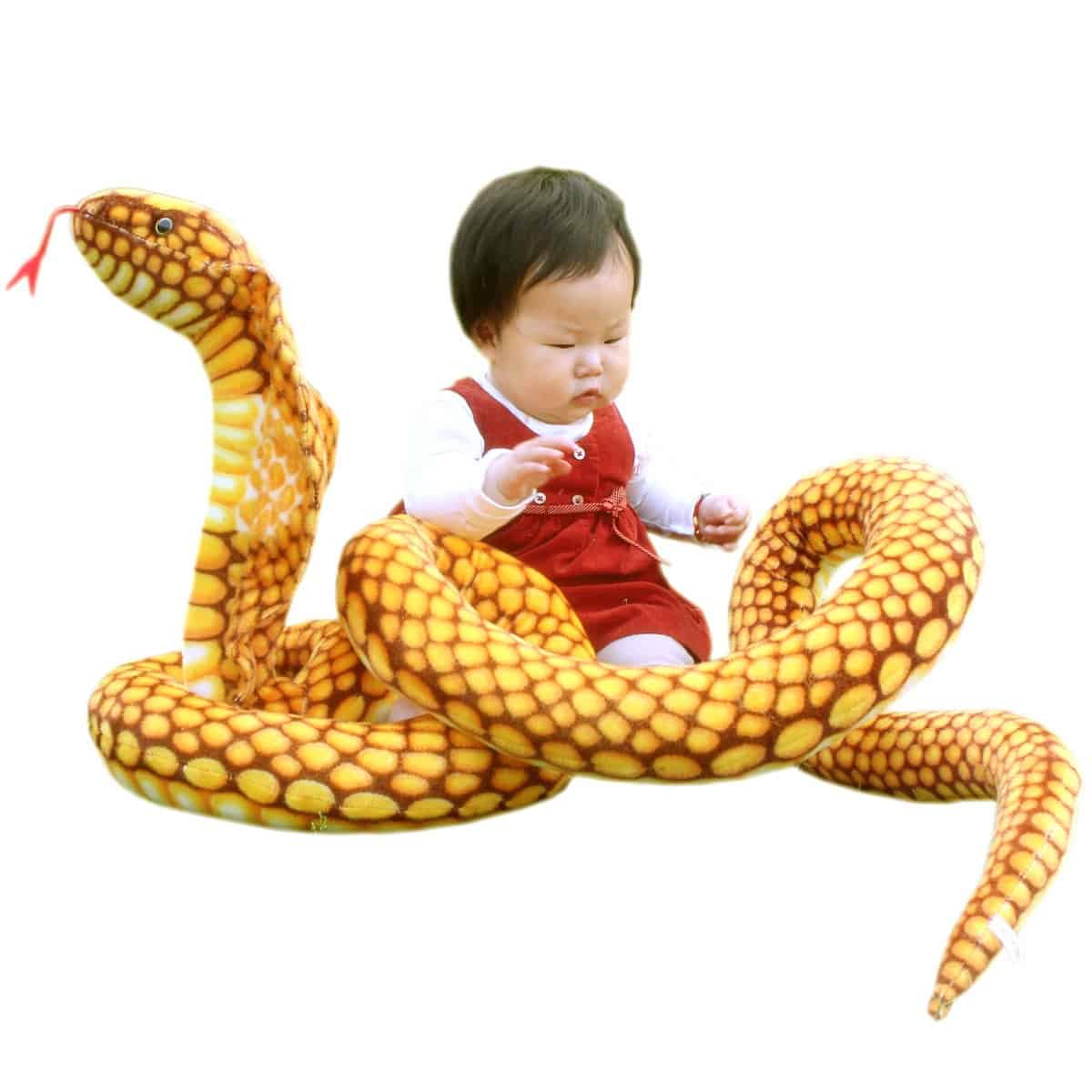 Jesonn Realistic Giant Stuffed Animals Cobra Plush Toy - Imagen 7