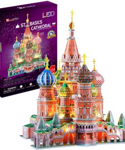 Rompecabezas en 3D de la Catedral de Rusia con LED para