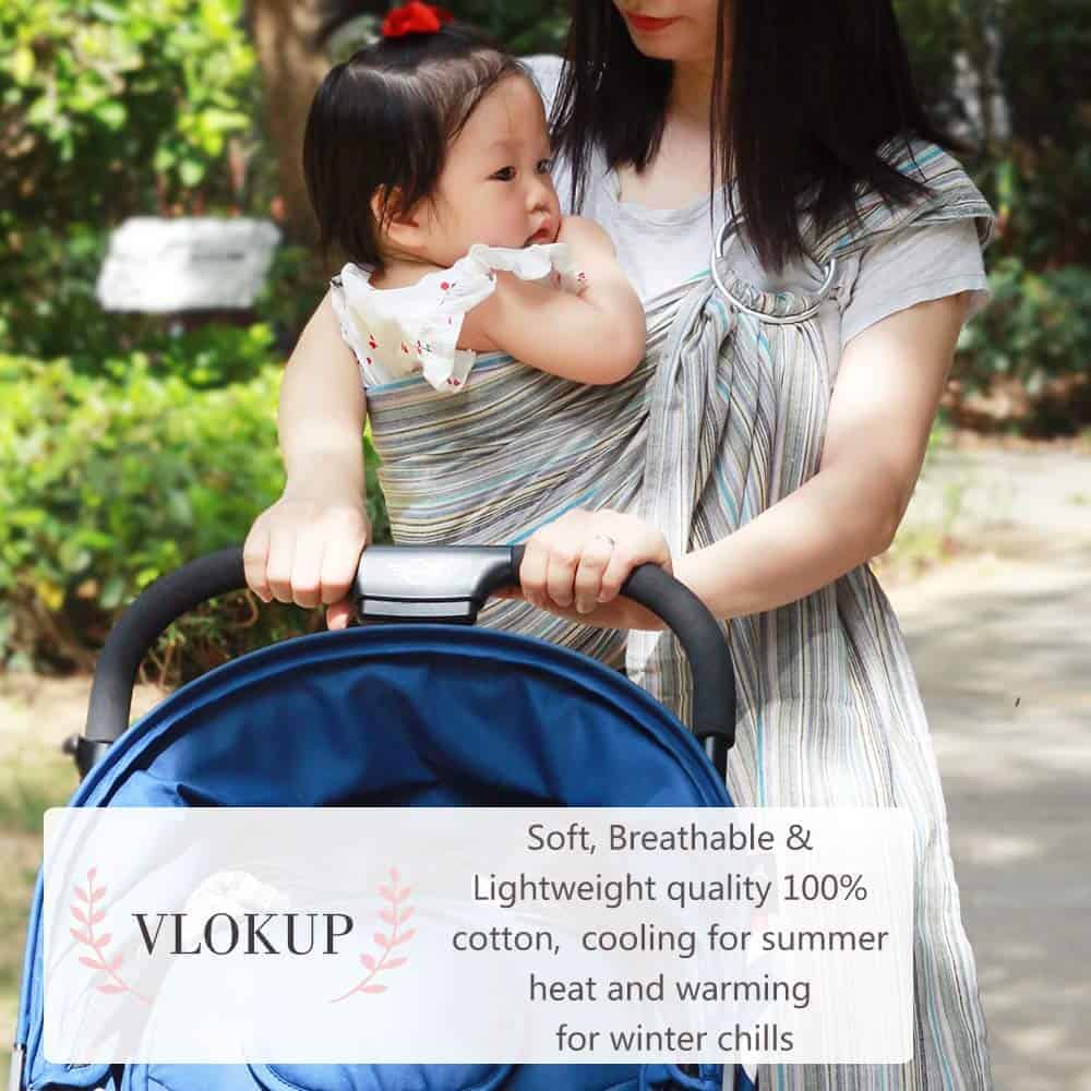 Fular Portabebé Vlokup, Fular de Algodón Suave Para Bebés - Imagen 6