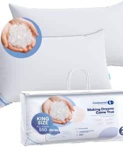 Almohadas de Plumas de Ganso 50/50 Continental Bedding -