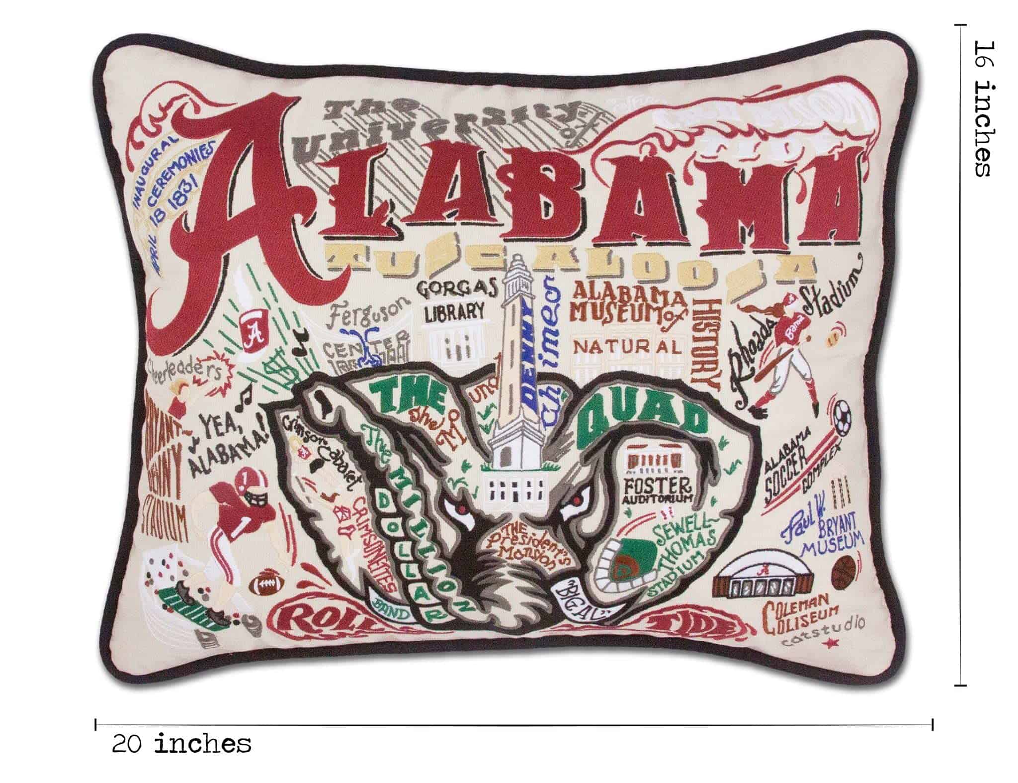 Almohada decorativa bordada universitaria de la -Universidad - Imagen 7