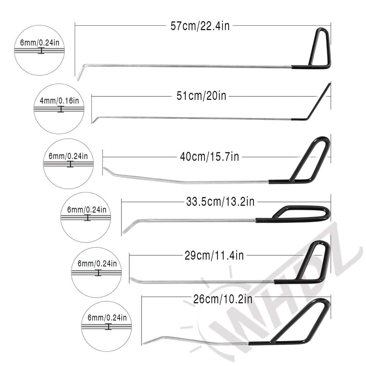 Juego de 11 Barras de Reparación de Abolladuras WHDZ para - Imagen 4