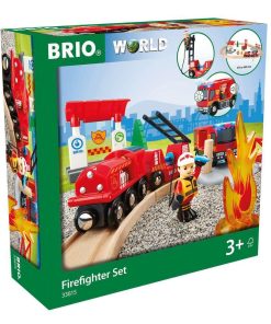 Set de Bomberos de Rescate BRIO 33815 | Juego de Tren de 18