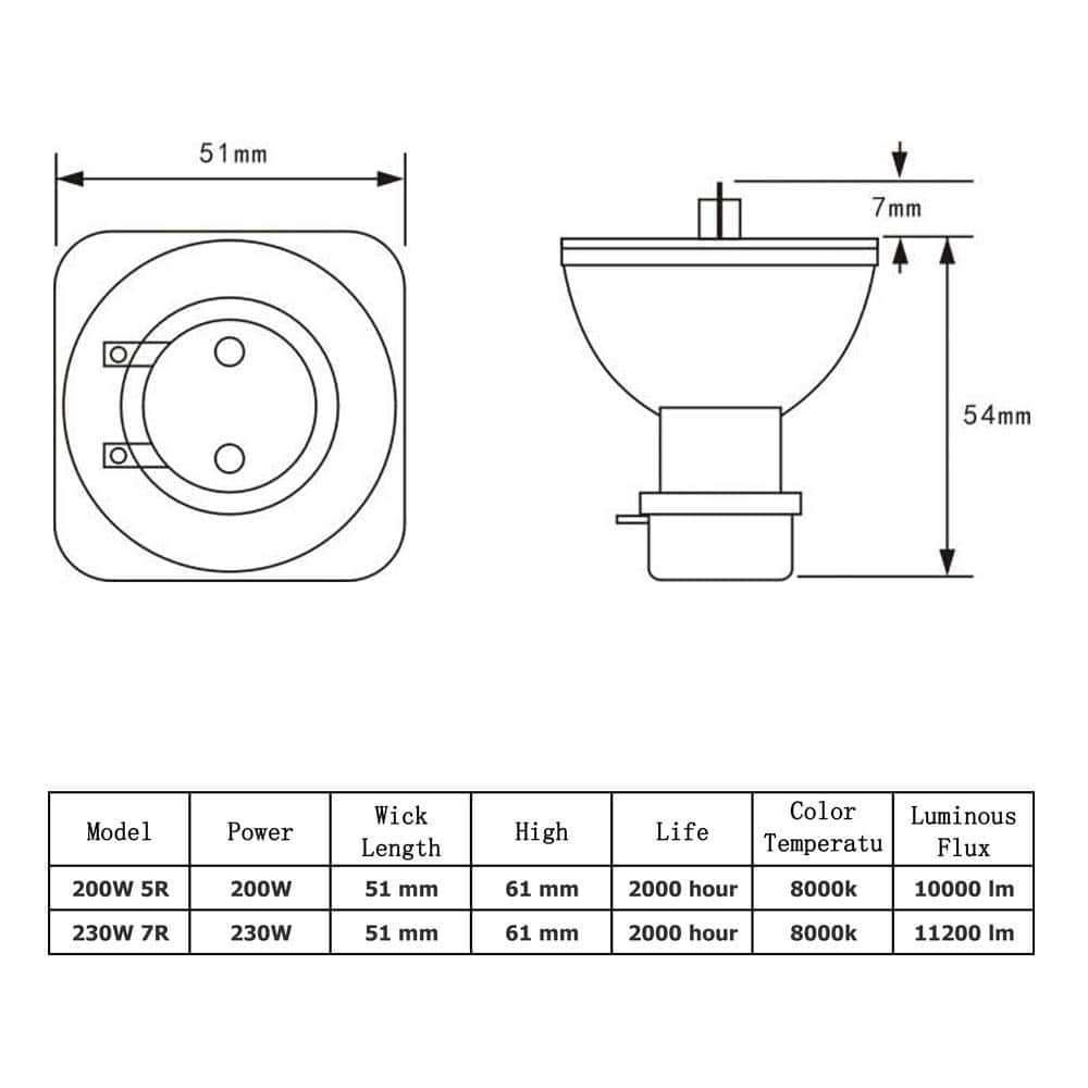 Lámpara MSD Platinum 5R, Bombilla 5R 200W para Luces de - Imagen 6