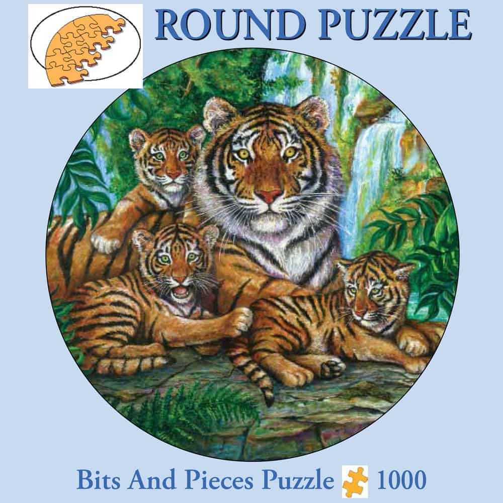 Rompecabezas Circular Familia de Leones en la Jungla Gary - Imagen 3