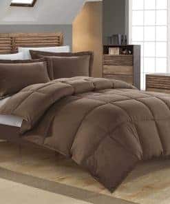Set de Edredón Alternativo de Plumas en Chocolate KingLinen