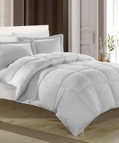 Set de Edredón Alternativo de Pluma Gris KingLinen para