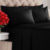Juego de Sábanas Cal King de 6 Piezas - Cómodas, -Negro
