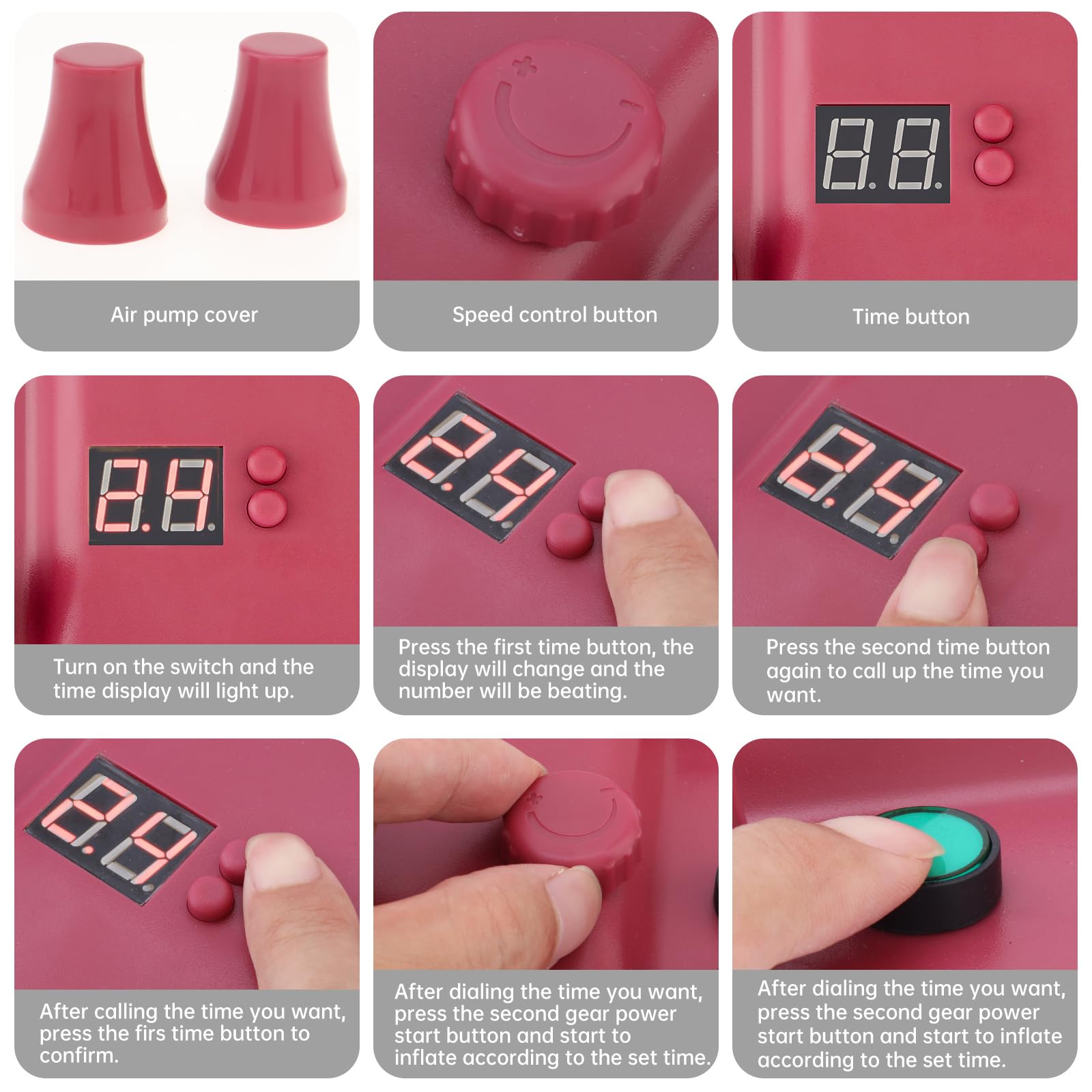 Bomba de Globos Eléctrica Portátil OriGlam, Inflador de - Imagen 6