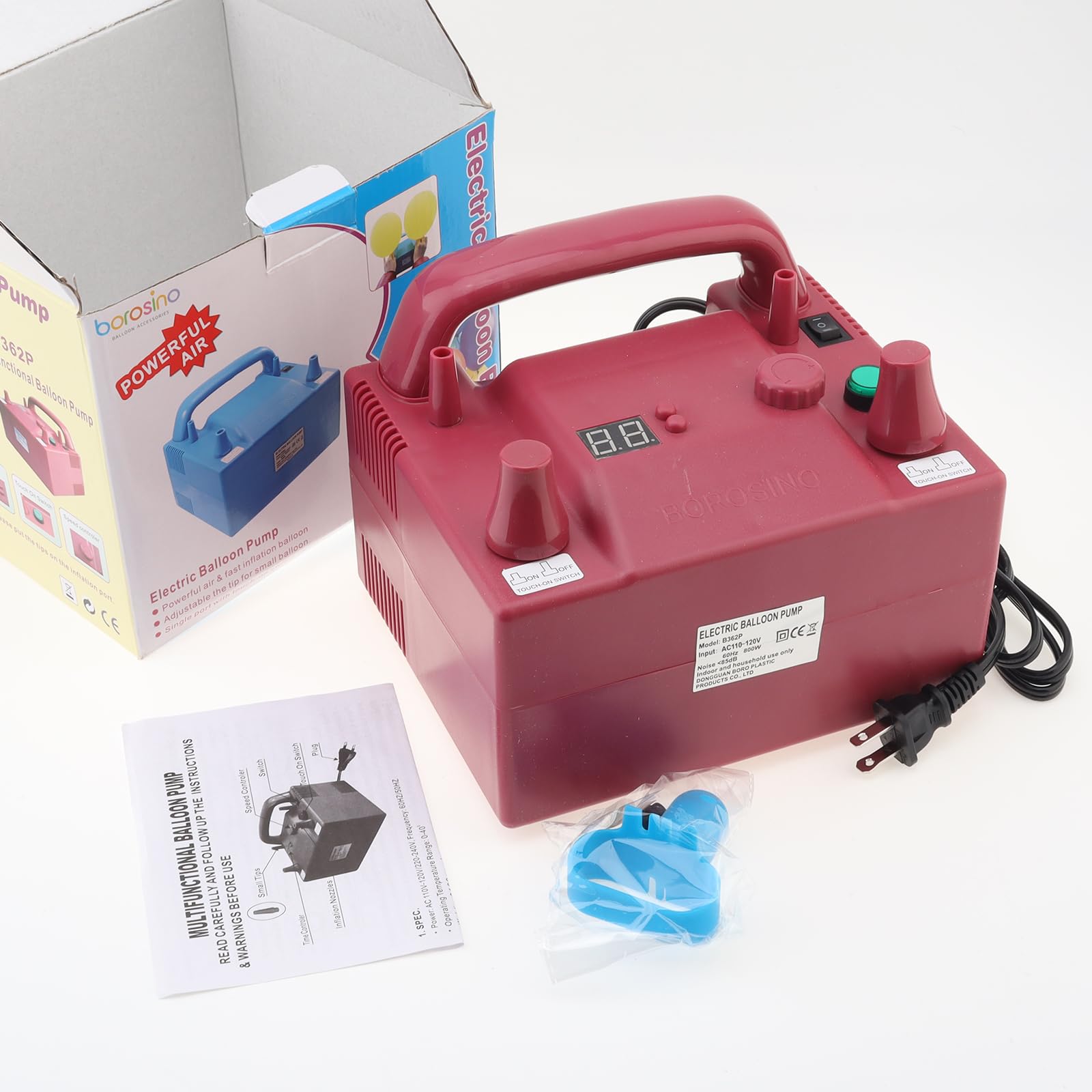 Bomba de Globos Eléctrica Portátil OriGlam, Inflador de - Imagen 8