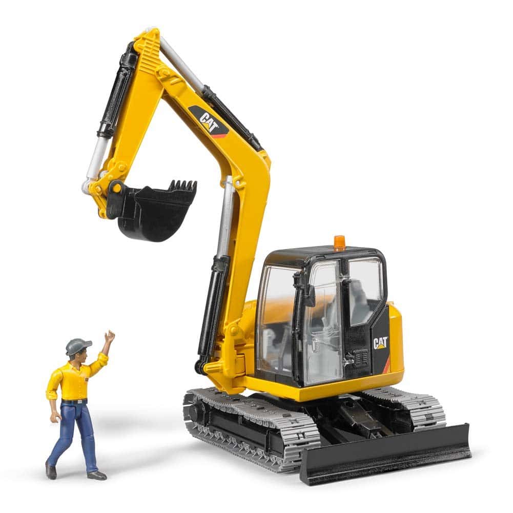 Bruder CAT Mini Excavator Construction Digger Toy with - Imagen 3