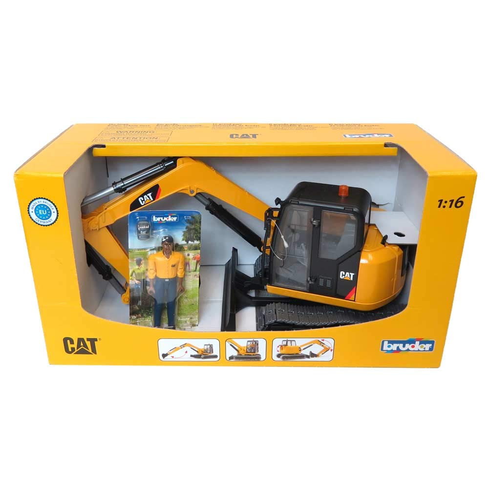 Bruder CAT Mini Excavator Construction Digger Toy with - Imagen 6