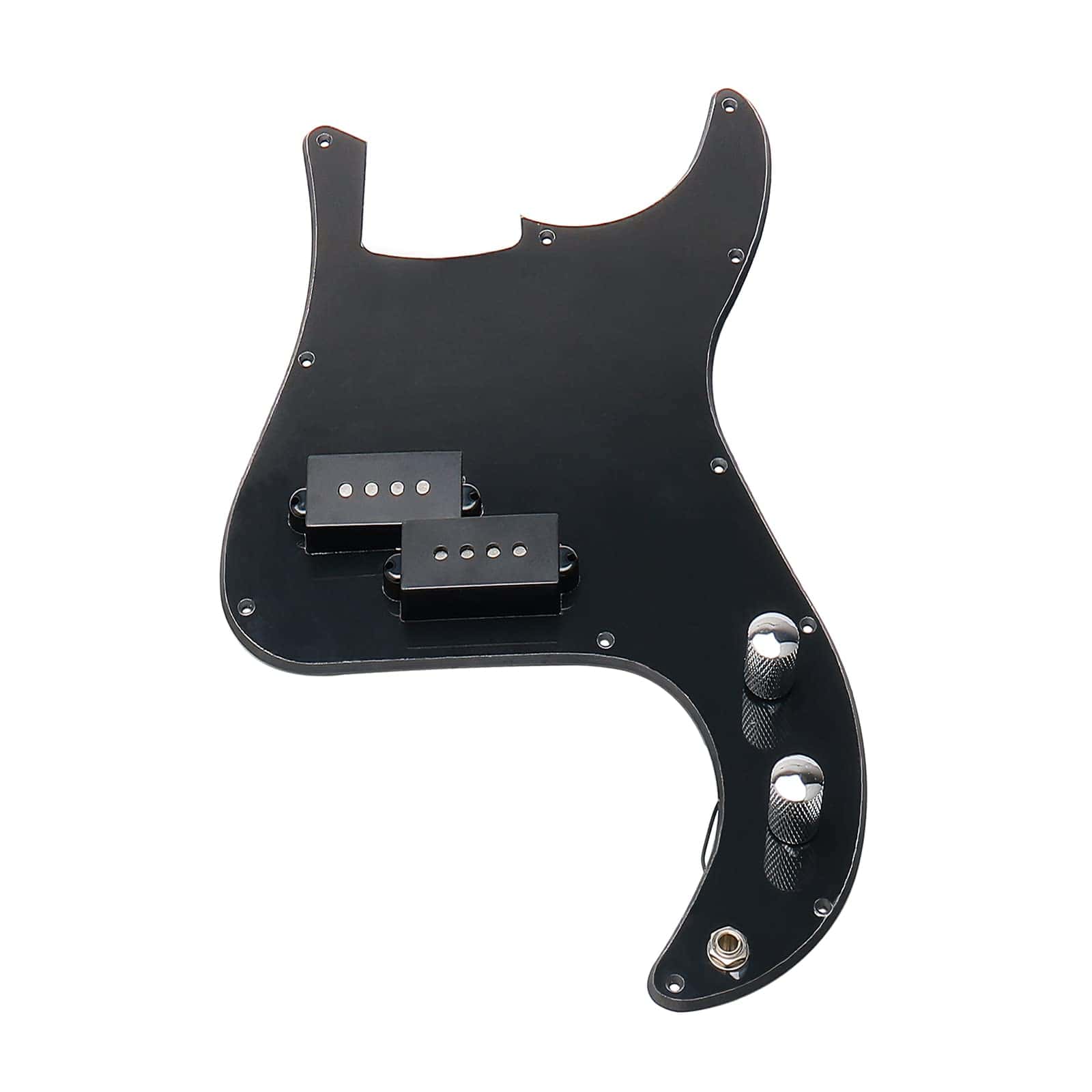 Pickguard precableado Loaded PB Bass negro para estilo PB