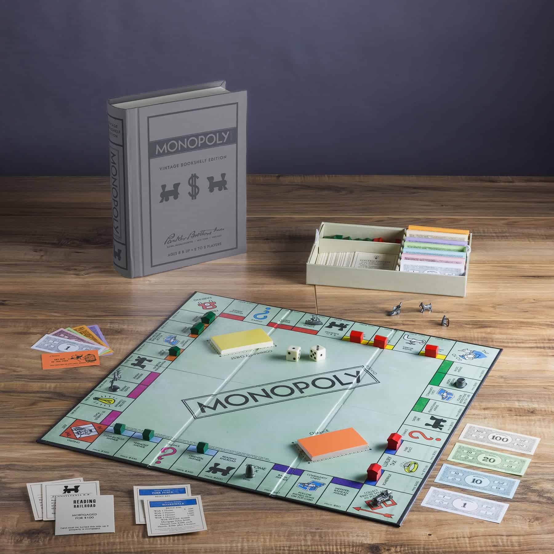 Edición Vintage Monopoly Librero de WS Game Company - Imagen 5