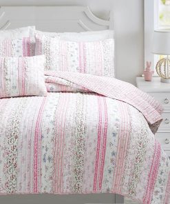 Juego de Cama Reversible en Colcha de Quilt Acolchado de