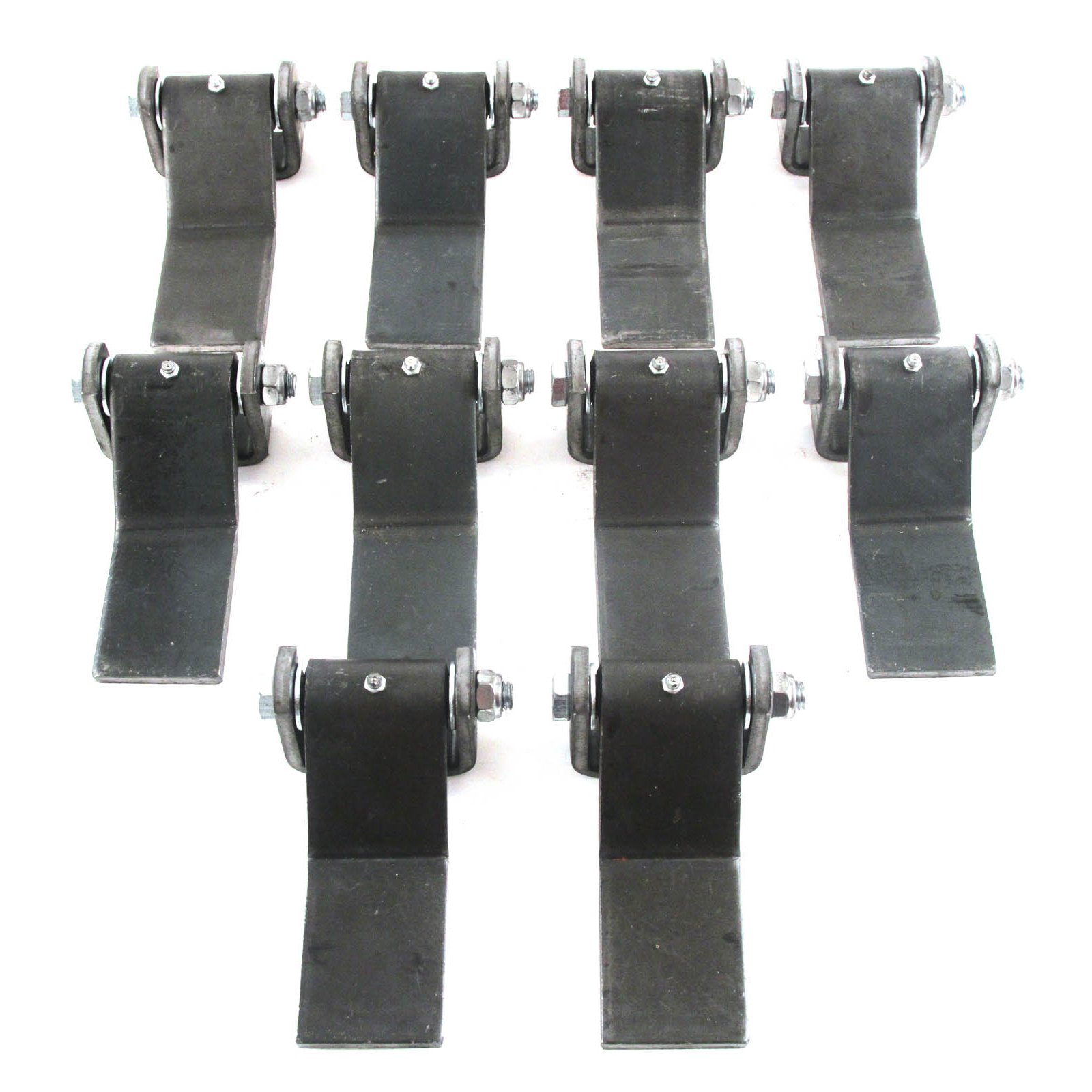 Paquete de 10 bisagras de hoja larga estilo correa de acero - Imagen 3