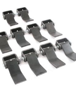 Paquete de 10 bisagras de hoja larga estilo correa de acero