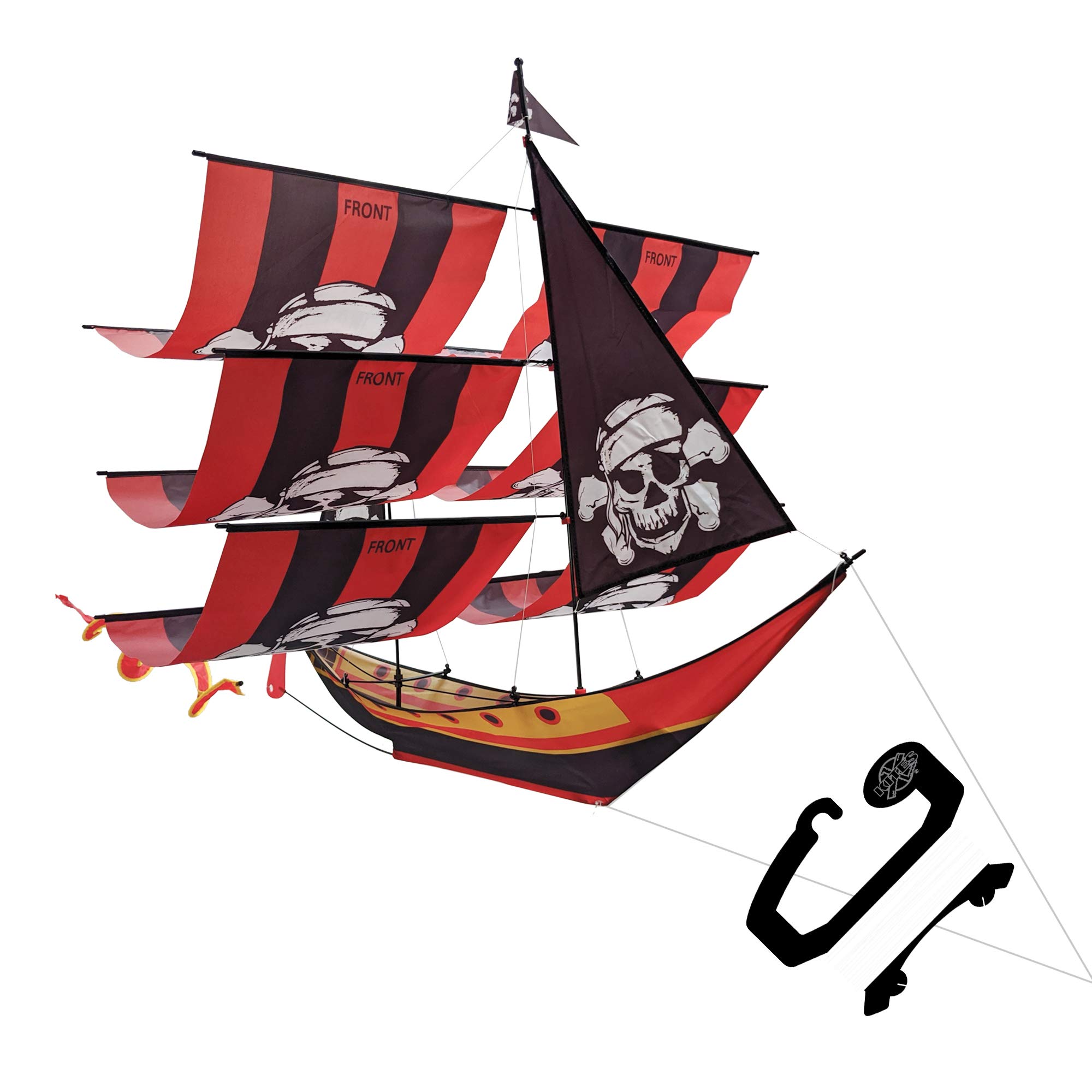 Cometa de Barco Pirata de Nylon 3D Super Size de WindNSun, - Imagen 3