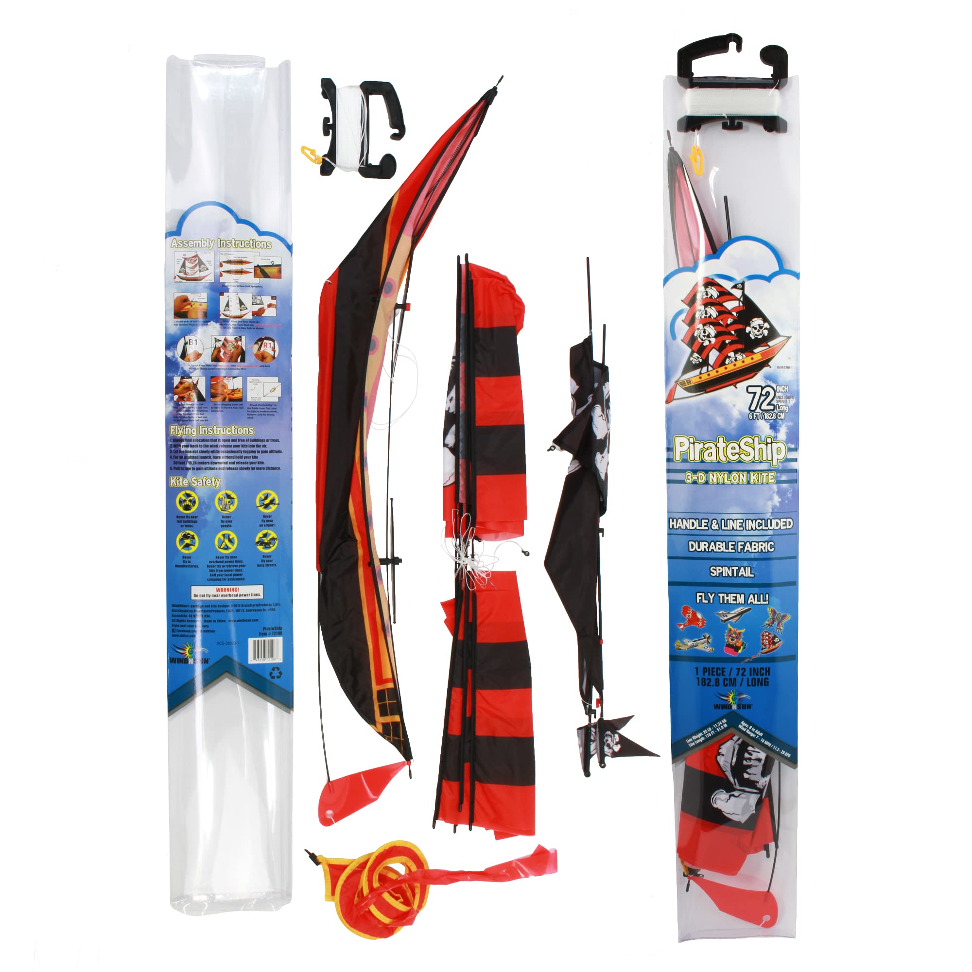 Cometa de Barco Pirata de Nylon 3D Super Size de WindNSun, - Imagen 5