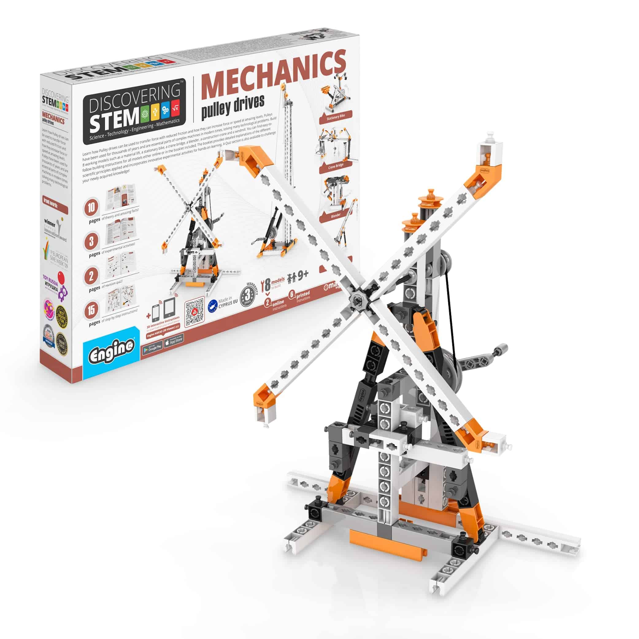 Engino- STEM Toys, Juguete de Construcción de Poleas para