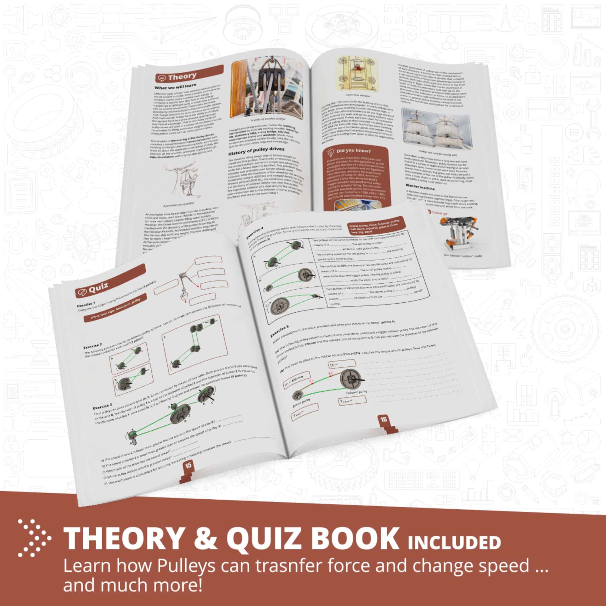 Engino- STEM Toys, Juguete de Construcción de Poleas para - Imagen 4