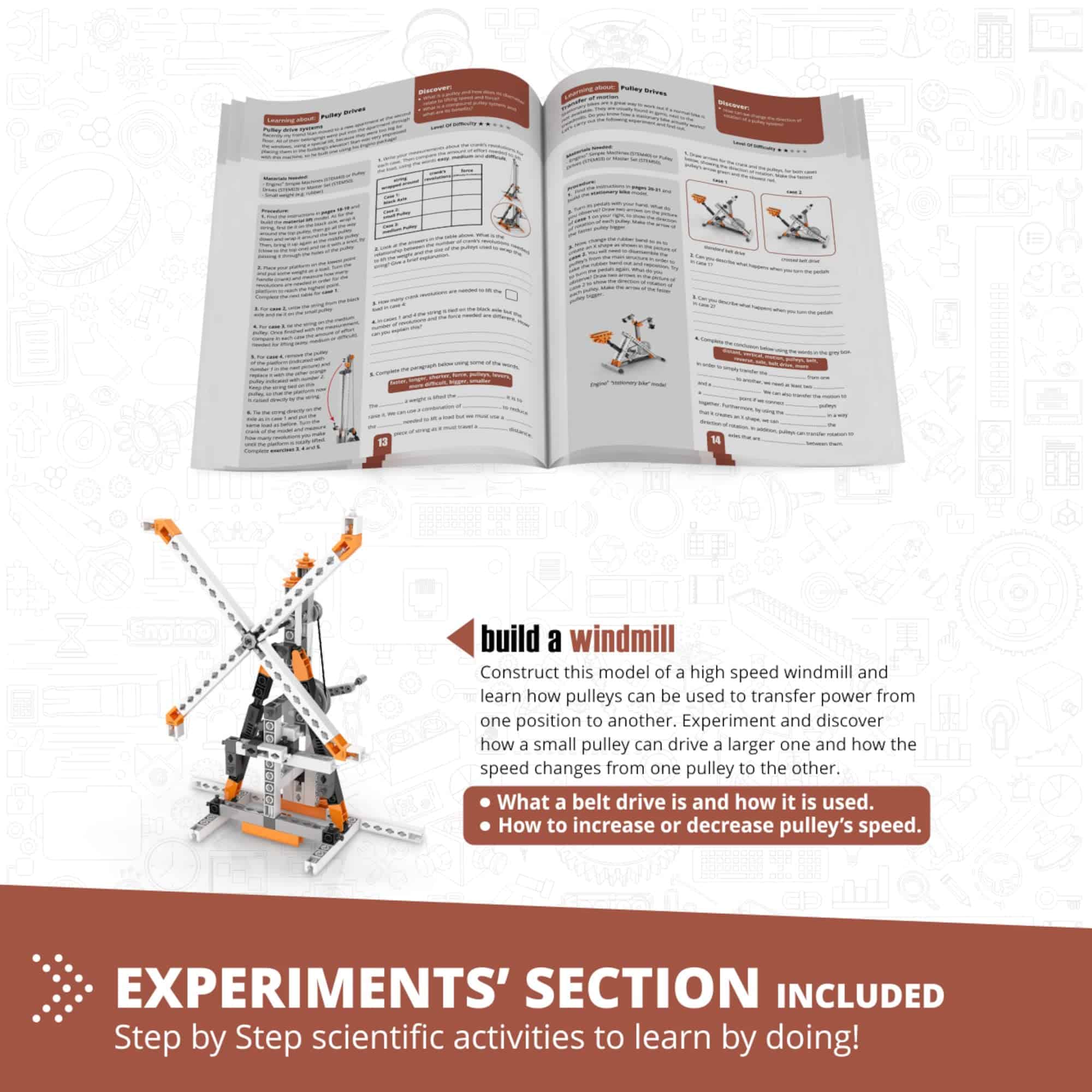 Engino- STEM Toys, Juguete de Construcción de Poleas para - Imagen 6