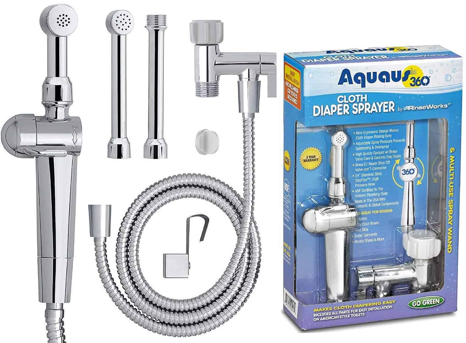Aquaus SprayMate & Aquaus 360 Premium Diaper Sprayer for - Imagen 3