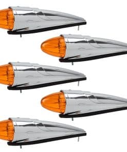 Partsam 5PCS 17 LED Ámbar Tapa de Marcador de Cabina Techo