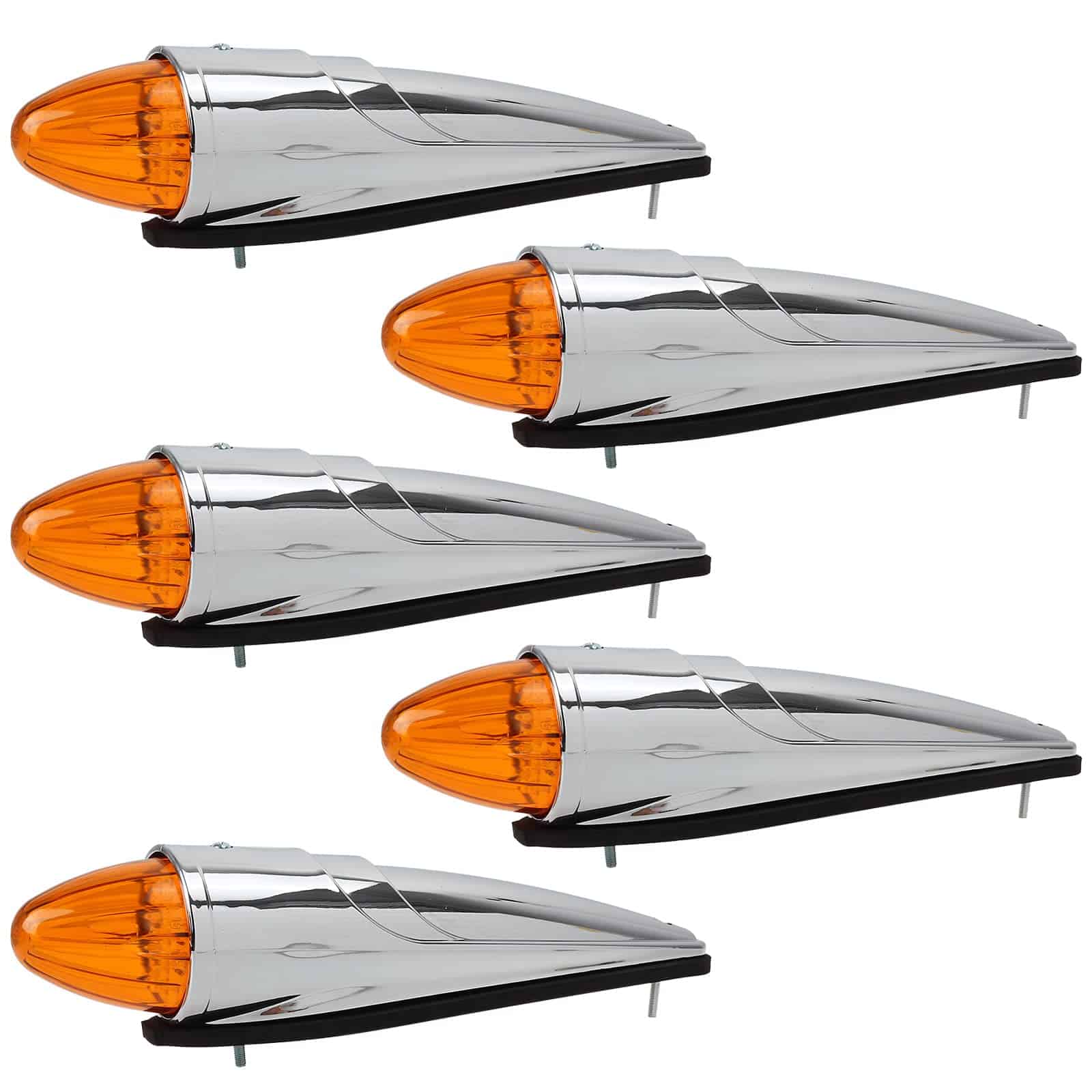 Partsam 5PCS 17 LED Ámbar Tapa de Marcador de Cabina Techo