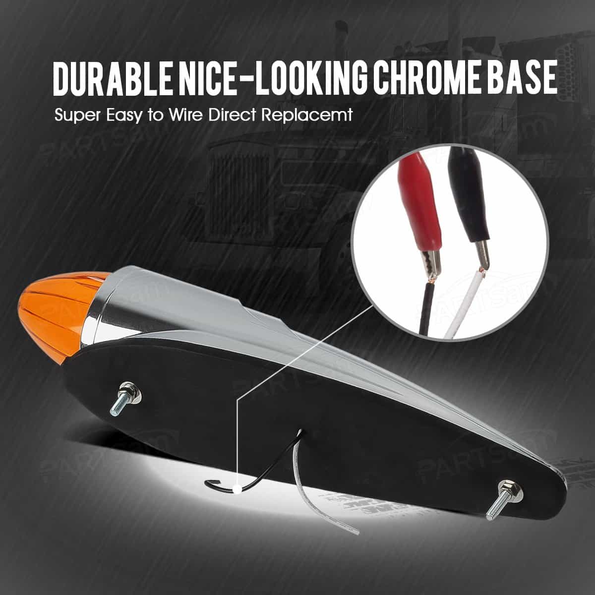 Partsam 7PCS 17 LED Luces de Cabina Cromadas de Ámbar Luces - Imagen 6