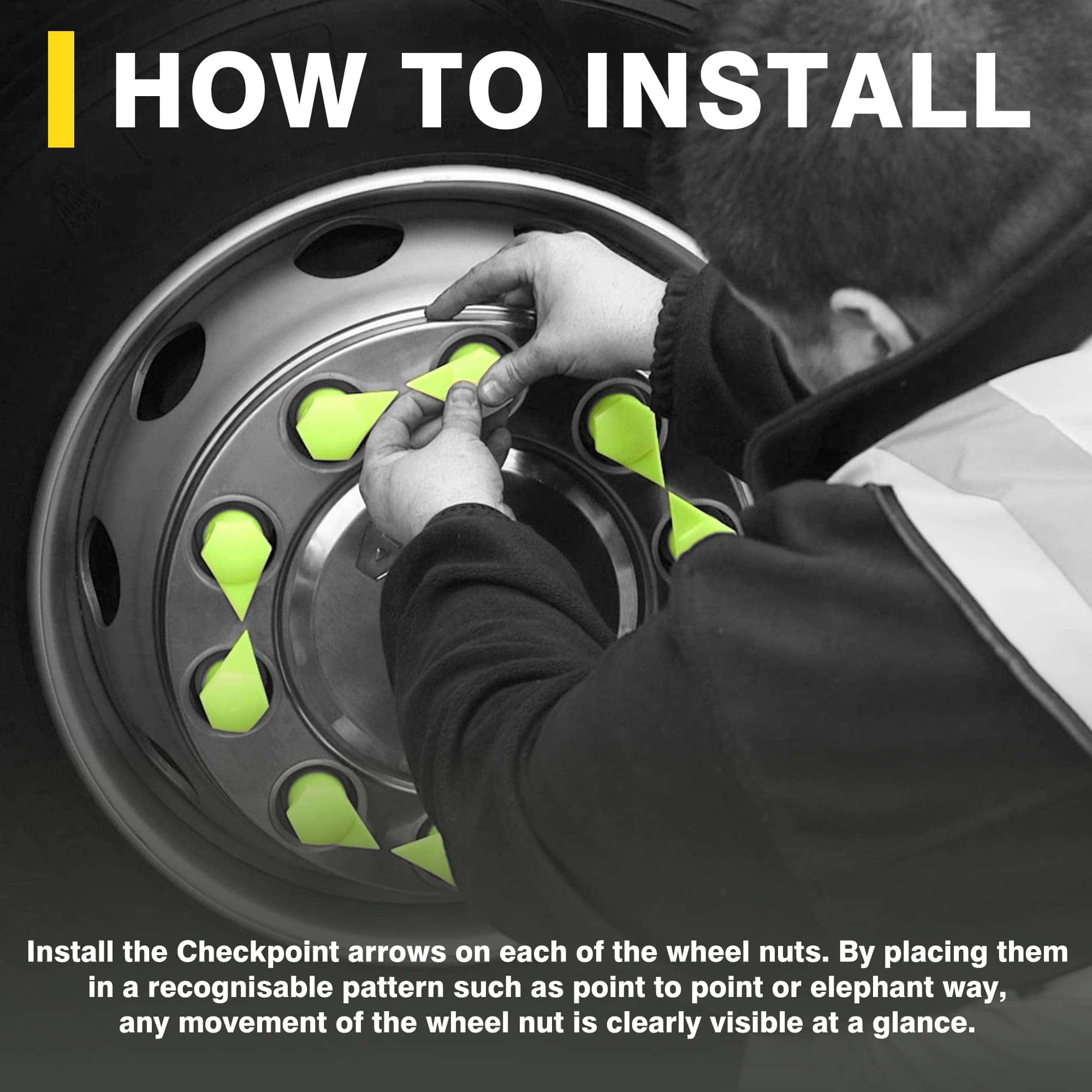 Indicador y retenedor de tuerca de rueda Checkpoint - - Imagen 3