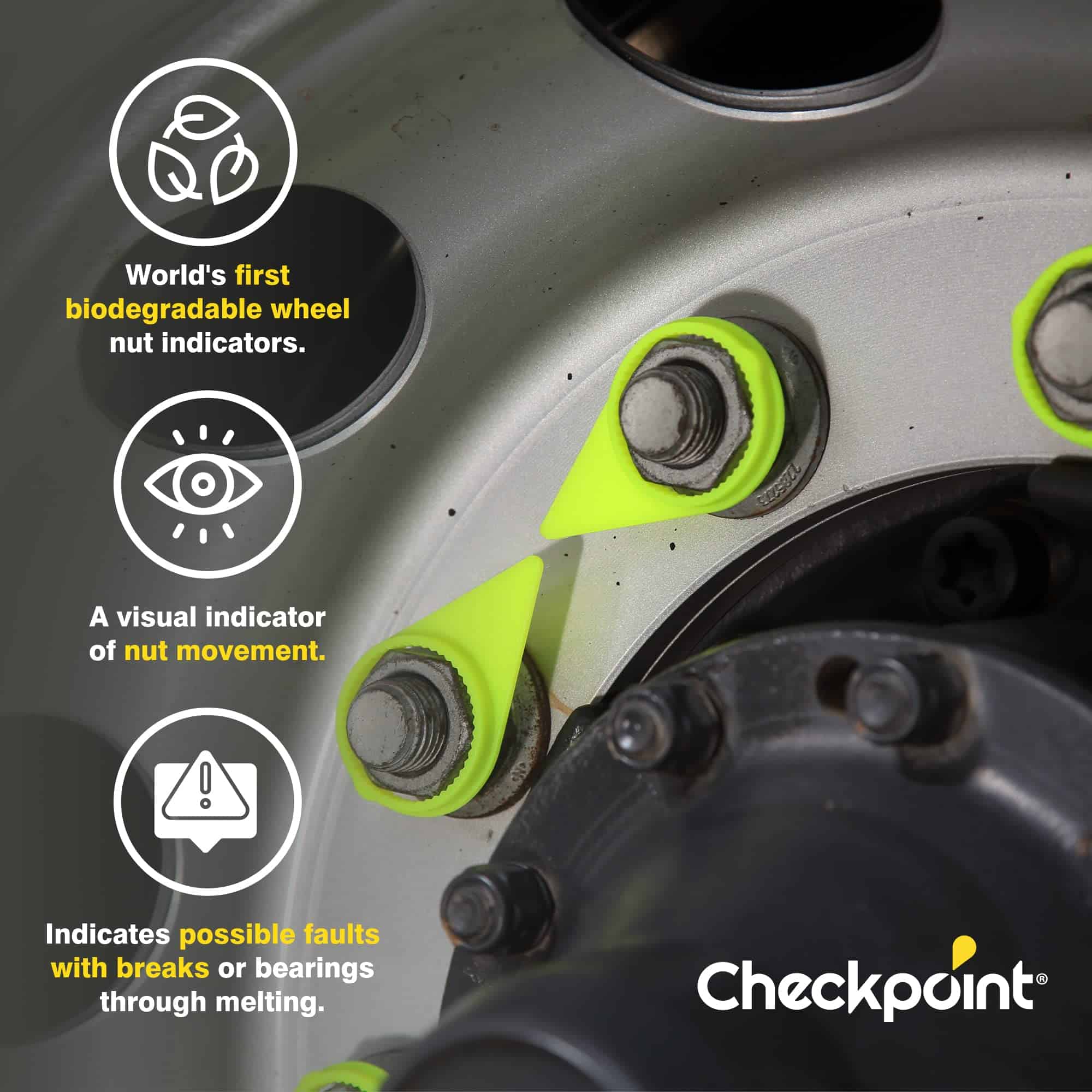 Indicador y retenedor de tuerca de rueda Checkpoint - - Imagen 4