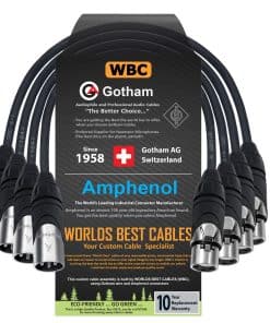 4 Unidades - 1 Pie - Gotham GAC-4/1 (Negro) - Star Quad,