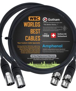 2 Unidades - 3 Pies - Gotham GAC-4/1 (Negro) - Cable de