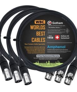 3 Unidades - 2 Pies - Gotham GAC-4/1 (Negro) - Cable de