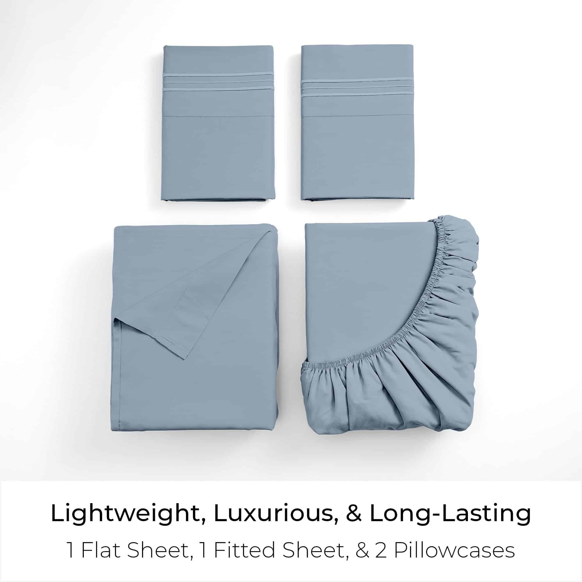 Juego de sábanas Mellanni Full - Colección -Hortensia Azul - Imagen 4