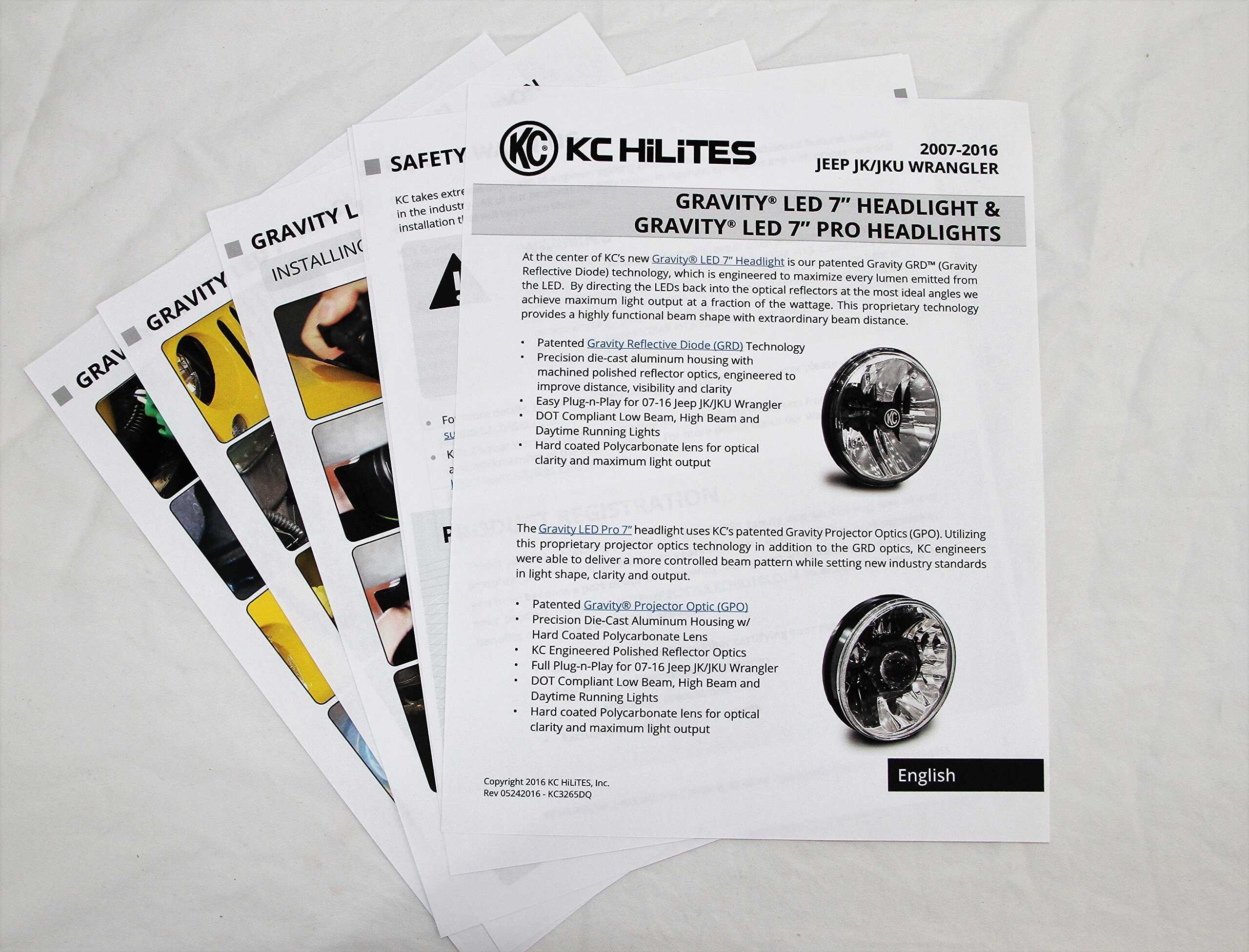 Par de Faros KC HiLiTES 42341 Gravity LED Pro 7" DOT, Jeep - Imagen 5