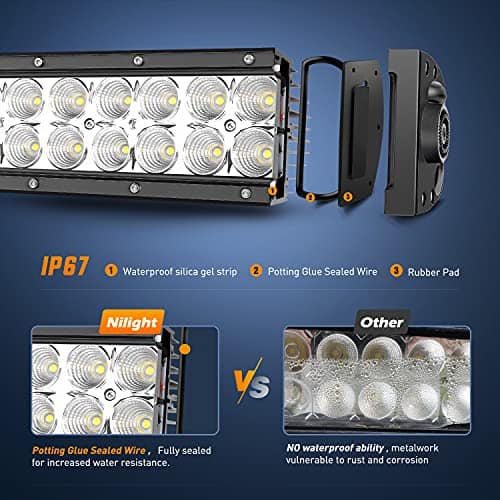 Barra de luz LED Nilight de 32 pulgadas 180W Spot Flood - Imagen 5