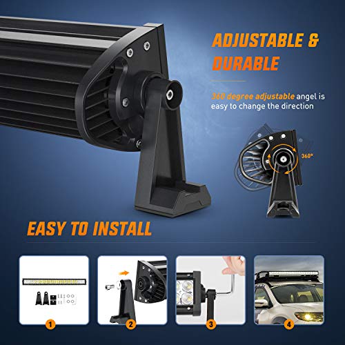 Barra de luz LED Nilight de 32 pulgadas 180W Spot Flood - Imagen 10