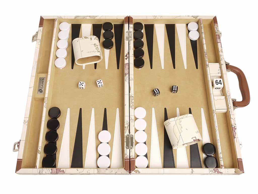 Set de Backgammon Middleton Games con Mapa, 18 Pulgadas - Imagen 9