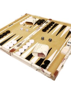 Set de Backgammon Middleton Games con Mapa, 18 Pulgadas