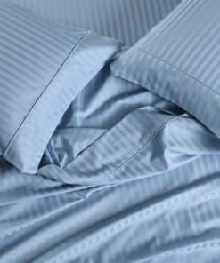 Juego de sábanas Damask Stripes 650 hilos de algodón y