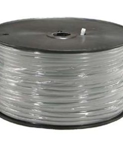 Carrete de Cable Modular de Satén Plateado de 6 Conductores