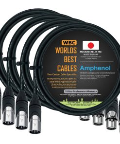 4 Unidades - 5 Pies - Cable de Micrófono Cuádruple