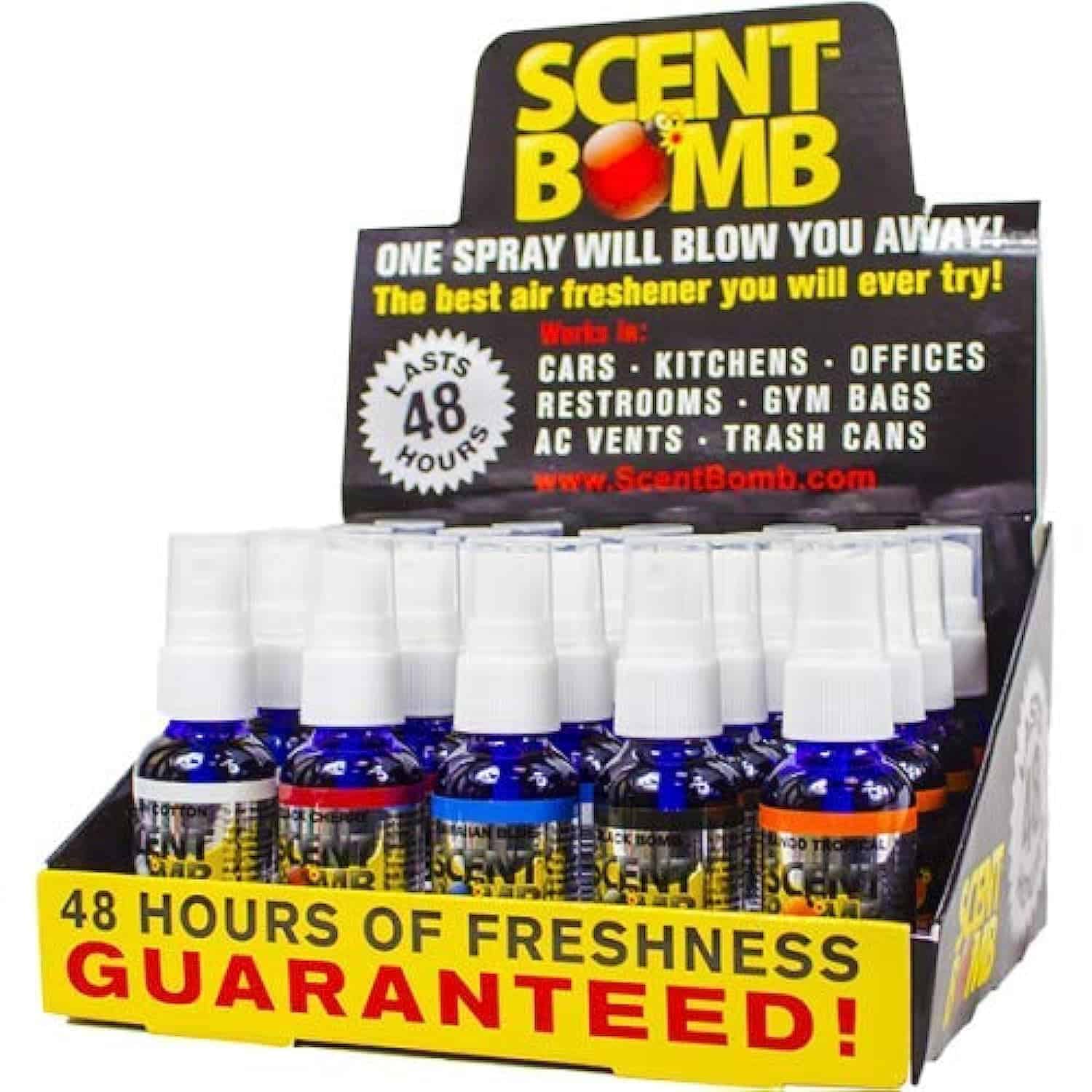 Estuche de exhibición de ambientador Scent Bomb con 5