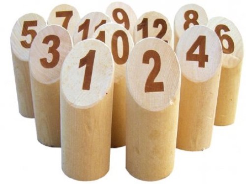 Juego de Molkky - Juego de Bolos y Bolos de Madera - - Imagen 3