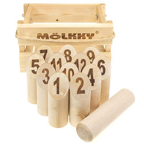 Juego de Molkky - Juego de Bolos y Bolos de Madera - - Imagen 8