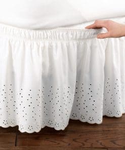 Collections Etc Falda de cama con volantes elástica de